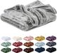 Lavea® Fleece Deken 130x150 cm – 1-persoons, Zacht – Warme Woondeken van Pluizige Microvezel voor Bank en Bed, Ademend en Wasbaar – Zilver