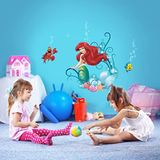 Arielle Disney Arielle muursticker voor kinderkamer, zeemeermin en prinses, 50 x 70 cm
