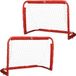 HOMCOM Buts de football - Set de 2 - Acier pliable Rouge 90x36x60 cm