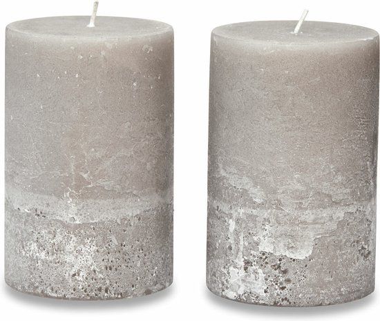 LOBERON Kaars set van 2 Oviedo taupe