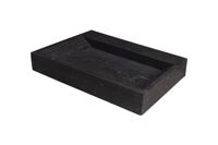 Forzalaqua Bellezza wastafel 80.5x51.5x9cm RECHTHOEK 1 wasbak 0 kraangaten Hardsteen gezoet Blauw grijs 100287