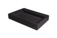 Forzalaqua Bellezza wastafel 80.5x51.5x9cm RECHTHOEK 1 wasbak 0 kraangaten Hardsteen gezoet Blauw grijs 100287