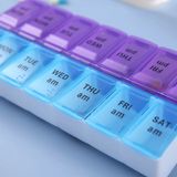 Heble® Medicijnen Doos 2 Daags - Paars, Blauw
