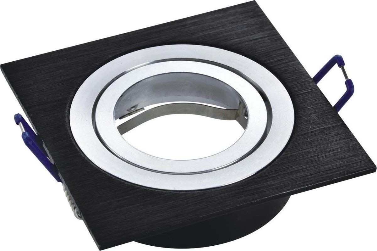 LED Inbouwspot Led - 3 stuks - Vierkant - Zwart Aluminium