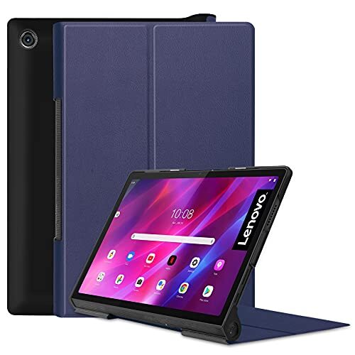 Lobwerk Beschermhoes voor Lenovo Yoga Tab 11 YT-J706F 2021 11 inch Slim Case Etui met standaard functie en Auto Sleep/Wake functie Blauw