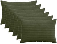 vidaXL - Kussensloop - 6 stuks - HEERLEN - Groen - 40 x 60 cm - corduroy