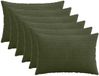 vidaXL - Kussensloop - 6 stuks - HEERLEN - Groen - 40 x 60 cm - corduroy