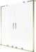 Mexen Velar L Duo paroi de douche 2 pièces coulissant 140 x 150 cm, verre dépoli, or brossé