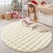 Tapis à poils longs avec motifs 3D en relief, doux et lavable