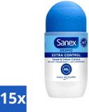 Sanex 15x Dermo Extra Control Deodorant Roller - 50 ml