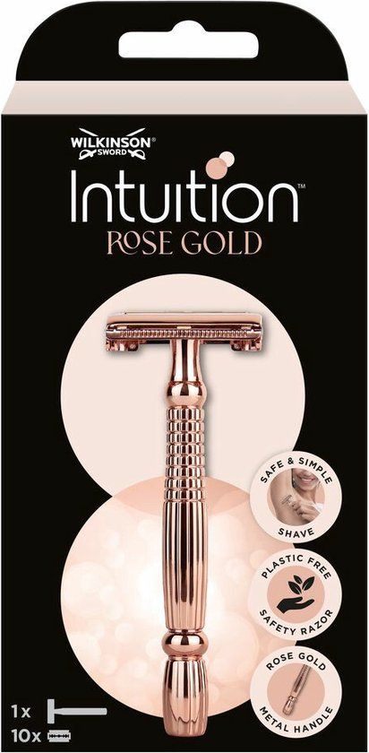 Wilkinson Sword Intuition Rose Gold Scheermes - met 10 Navulmesjes