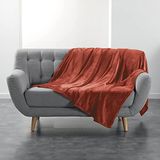 douceur d'intérieur FLANOU Plaid, terracotta, 180 x 220 cm