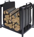 Houtrek Ensemble de poêle 50x50,5x37cm Acier noir