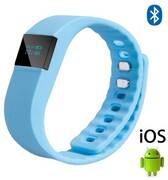 Stuff Certified TW64 Smartband Sport Smartwatch Smartphone Horloge OLED iOS Android Lichtblauw