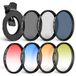 NEEWER 77 mm lensfilterset met telefoonlensclip, CPL + ND32 + ster + 4 gegradueerde kleurenfilters compatibel met iPhone 17 16 16e 15 14 Pro Max Canon Nikon Sony camera