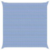 vidaXL Zonneschaduwzeil Vierkant 5 x 5 m HDPE Blauw en Wit