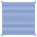 vidaXL Zonneschaduwzeil Vierkant 5 x 5 m HDPE Blauw en Wit