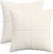 vidaXL - Kussensloop - 2 stuks - ALMELO - Crèmekleurig - 40 x 40 cm - corduroy