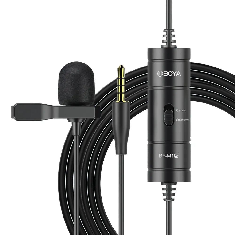 BOYA BY-M1S Lavalier/Lapel Microphone - Black