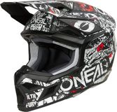 O'NEAL 3SRS Attack Zwart Witte Crosshelm - Maat M