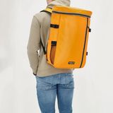 Beagles Originals Tokyo Rugzak Unisex - Laptoptas voor laptop tot 15,6 inch - Werktas van Nylon en Polyester - Okergeel