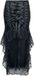 Sinister Gothic Gothic Skirt Dames Midirok - zwart - M