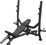 Gorilla Sports MAXXUS Incline halterbank PRO - Fitnessbank met Rack - Belastbaar tot 285 kg - Zwart
