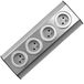 Orno FS-1 Hoekcontactdoos 4-Voudig met Kinderbeveiliging - 45 ° Opbouwmontage - 3680W 16A