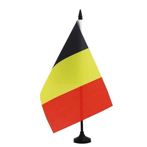 AZ FLAG Tafelvlag Autoracen nationaal België 21x14 cm Plastic Voet