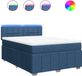 vidaXL Boxspringbed met matras, stof, blauw, 140x200 cm