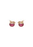 Gaya Leo E-Commerce Ltd. Gaya Earrings Rose Gold Pink Multi Swarovski Crystal Oorhangers