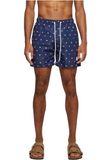 Urban Classics Pattern Skull and Yacht Zwemshorts - S - Blauw