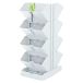 Prosperplast Mini Cascade jardinière verticale en plastique, blanc, 19,5 x 11,4 x 11,4 x 47,5 cm avec 2 sécateurs, 2 pièces