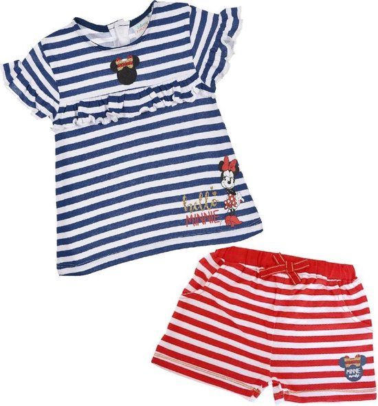 Minnie Mouse Baby Set - Red/Blue Stripes - Size 86 (24 Months)