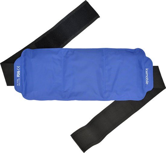 Navaris Herbruikbaar Hot Cold Pack - Gelkompres - 33x14,5x1,5 cm - Met Bevestigingsriem