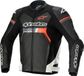 Alpinestars GP Force Veste en cuir Noir Blanc Fluo Rouge - Taille 52