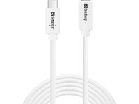 Sandberg 136-55 USB-kabel USB 3.2 Gen 2 (3.1 Gen 2) 2 m USB C 10 Gbit/s 100 W Wit