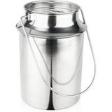 Pot à lait en acier inoxydable 7,5l - Conteneur de transport avec couvercle et poignée
