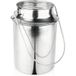 Pot à lait en acier inoxydable 7,5l - Conteneur de transport avec couvercle et poignée