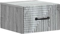 vidaXL Muurbevestigde Nachttafel Grijs sonoma 34,5 x 33 x 20 cm