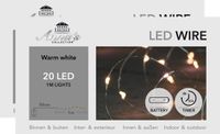 Anna's Collection 2x Draadverlichting - Zilver - 20 LED - Warm Wit - 100 cm