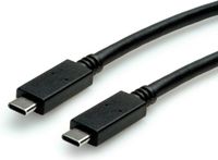 ROLINE GREEN USB 3.2 Gen 2 kabel, C-C, M/M, 4K UHD-1, 10Gbit/s, Emark, 100W, zwart, 0,5 m