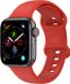 By Qubix - Siliconen sportbandje - Rood - Maat: M/L - Geschikt voor Apple Watch 44mm / 45mm / 46mm / 49mm