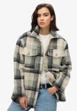 Superdry - Ongevoerd Heavyweight overshirt - Dames - Shirts - Geruit - Blauw/Zwart/Ivoor
