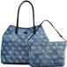 GUESS Victtoria Shopper Sac bandoulière Denim Logo Bleu