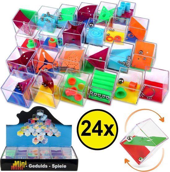 FG Jumada's 24 Kubus Geduldspelletjes - Uitdeelcadeaus, Traktatie Cadeaus & Uitdeelcadeautjes voor Kinderen