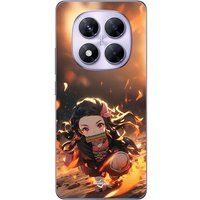 Maniacase Beschermhoes Xiaomi Redmi Note 14 Pro 5G Demon Slayer Nezuko 3D kunst anime Manga kopie