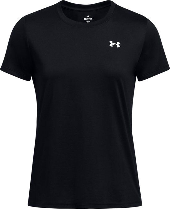 Under Armour Tech SSC - Solid Dames Sportshirt - Zwart - Wit