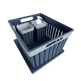 Ecoplast Set van 3 stuks doga, houder met deksel, zeepdoos, tandenborstelhouder, ijs, 0,6 l