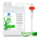 Aloë Vera Gel 100% Natuurlijk Hydraterend Gezicht Lichaam Haarmasker Na Ontharing Aftershave Verzorging Babydieren Vermindert bruine vlekken 1000 ml doseerpomp